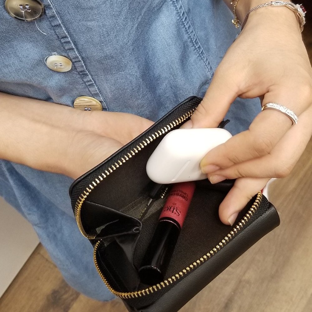 WOMEN'S SOFT LEATHER TRIFOLD MINI WALLET PURSE